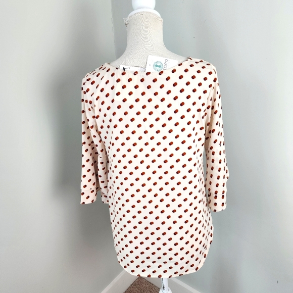 Signature Polka Dot Woven Top Bell Sleeves NWT Size Small - Picture 8 of 9